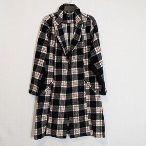 TORRID Black/Red Plaid Mid-Length Heavyweight Sweater Coat; Size 18/20